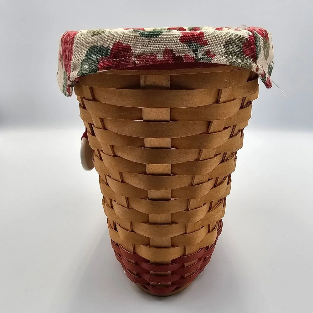 Longaberger 2002 May Series Geranium Basket Set & Tie-On Made in USA Retired